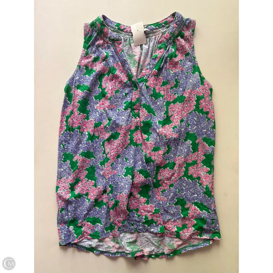 Top Sleeveless By Crown And Ivy In Floral Print, Size: M