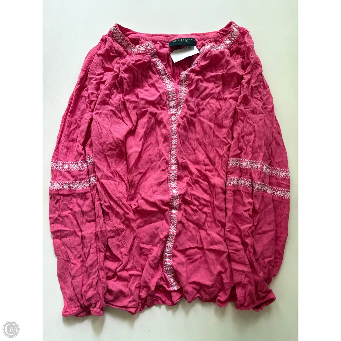Top Long Sleeve By Lane Bryant In Pink, Size: 1x