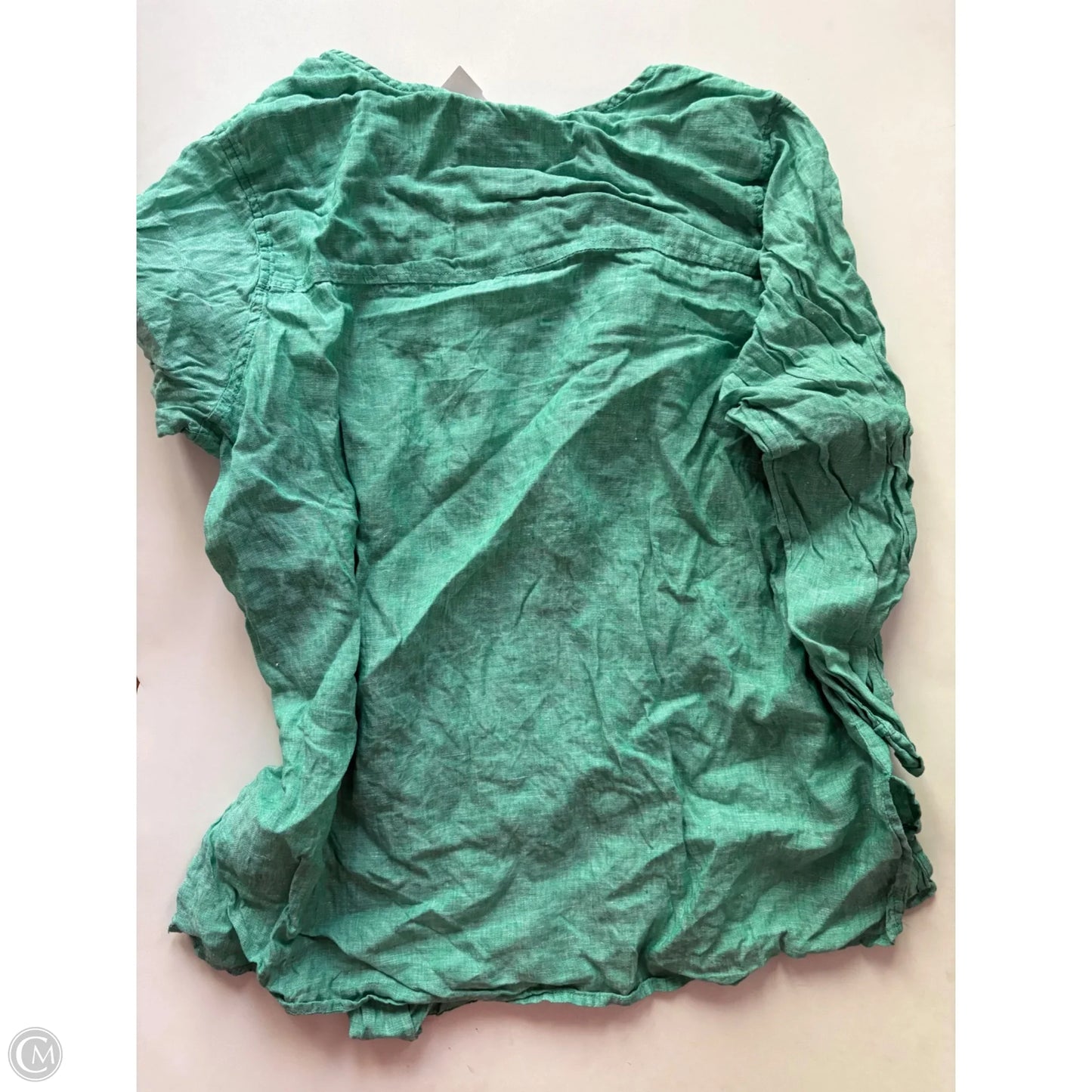 Top Long Sleeve By Tahari By Arthur Levine In Green, Size: 2x