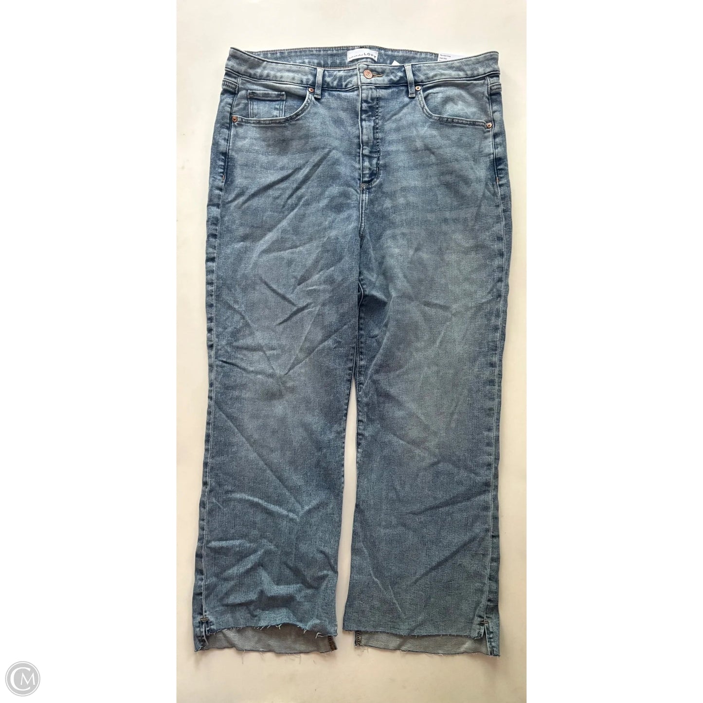 Jeans Cropped By Loft In Blue, Size: 18