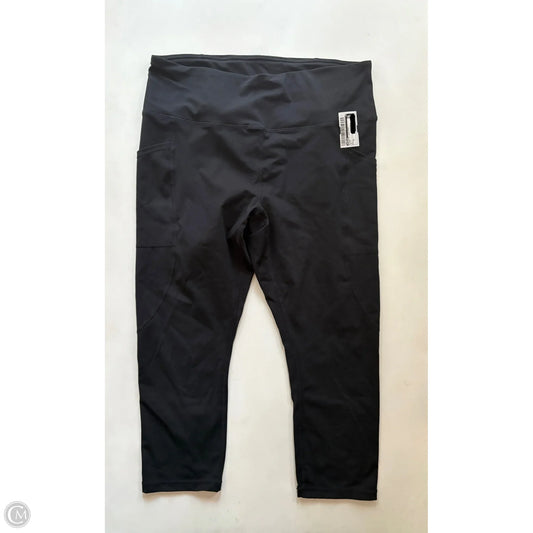 Athletic Leggings By Reebok In Black, Size: Xl
