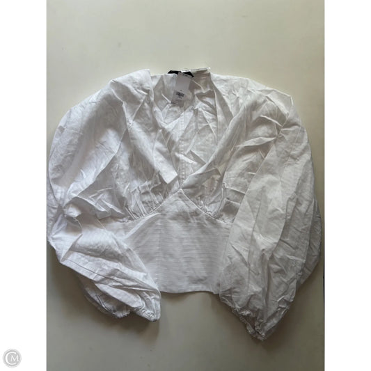 Top Long Sleeve By Banana Republic In White, Size: Xs