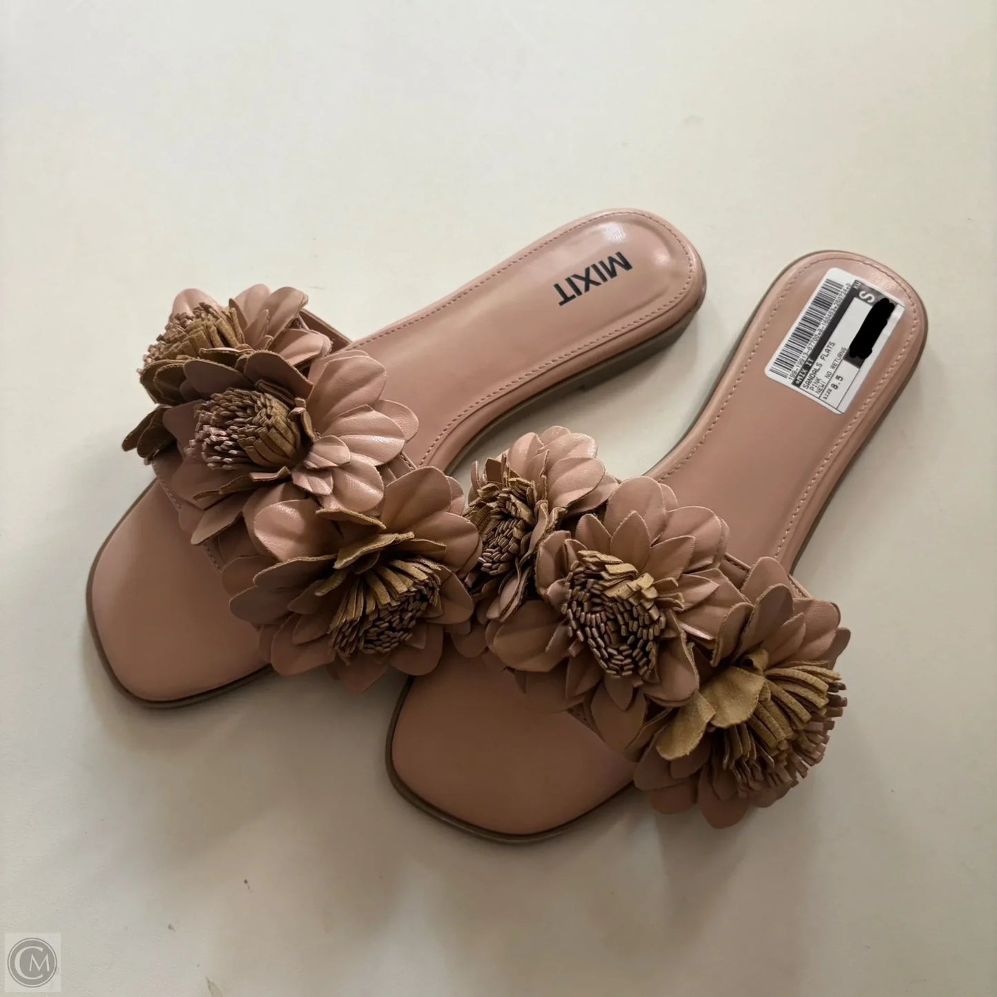 Sandals Flats By Mix It In Pink, Size: 8.5