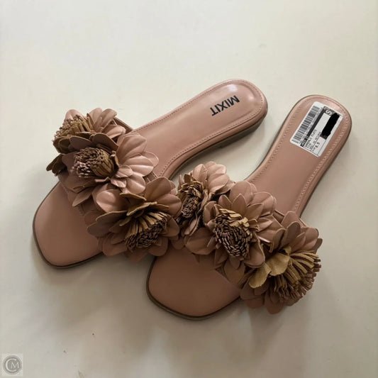 Sandals Flats By Mix It In Pink, Size: 8.5
