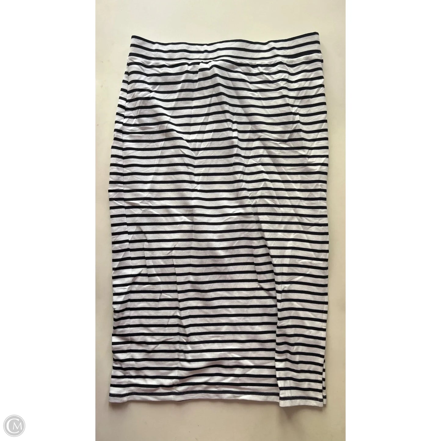 Skirt Maxi By Talbots In Striped Pattern, Size: L