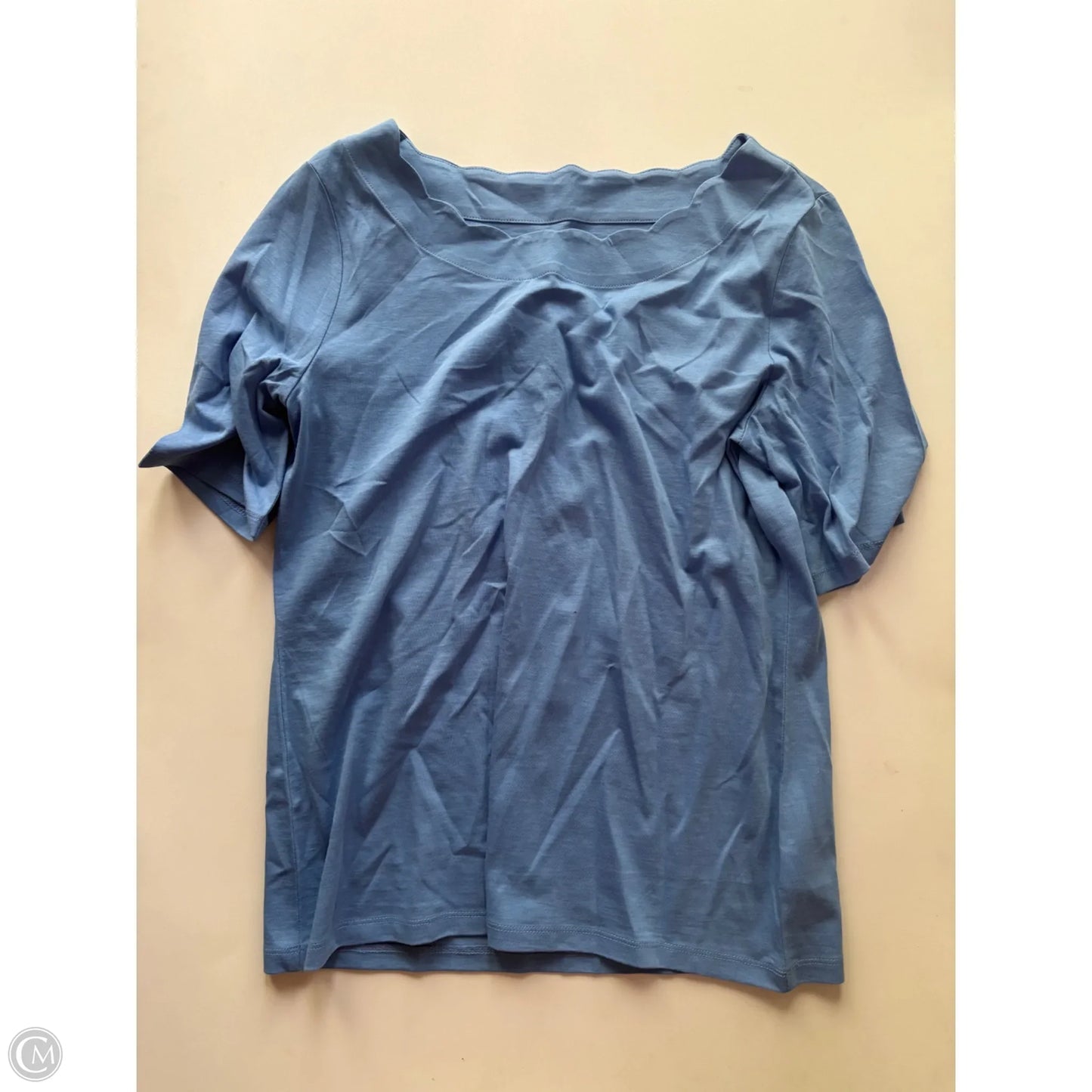 Top Short Sleeve By Talbots In Blue, Size: S