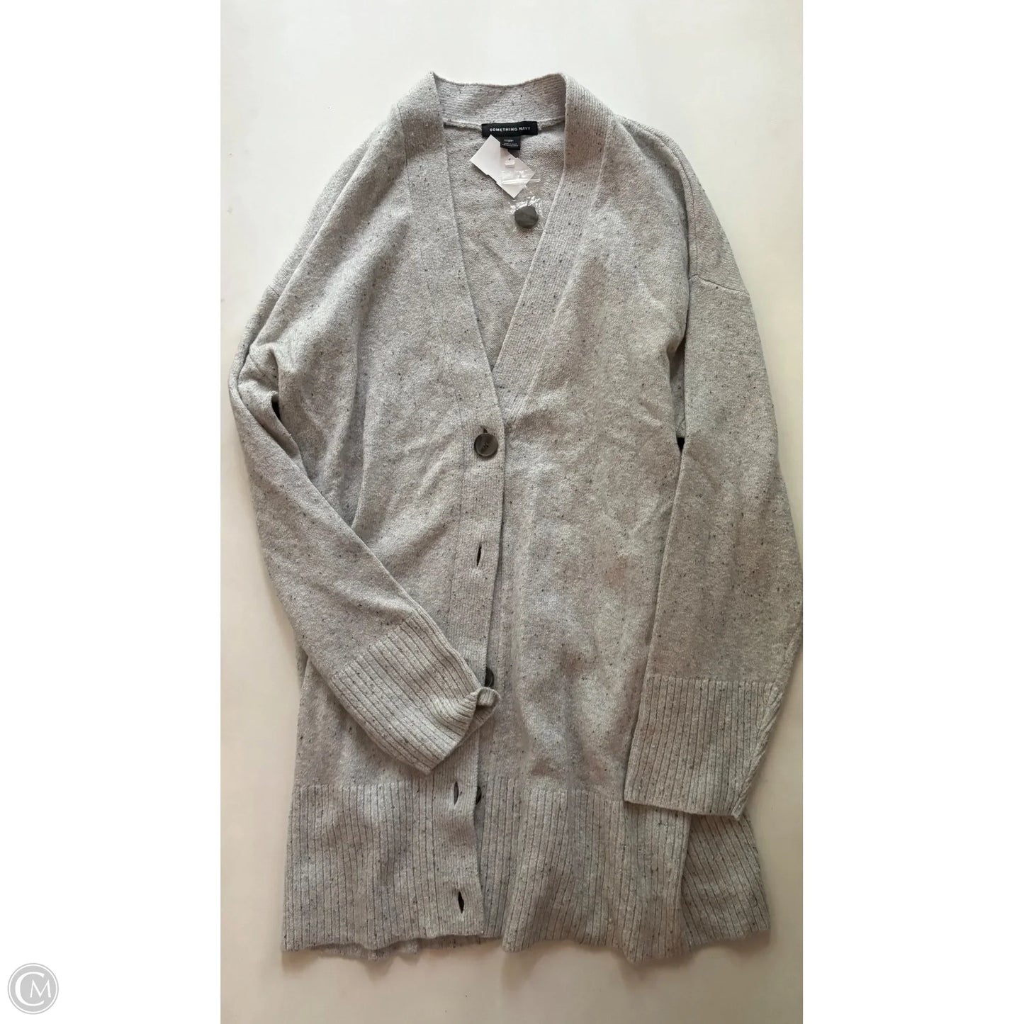 Sweater Cardigan By Something Navy In Grey, Size: Xl