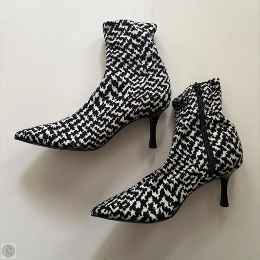 Boots Ankle Heels By Rag And Bone In Black & White, Size: 6.5