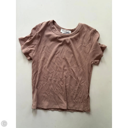 Top Short Sleeve By Olive And Oak In Tan, Size: M