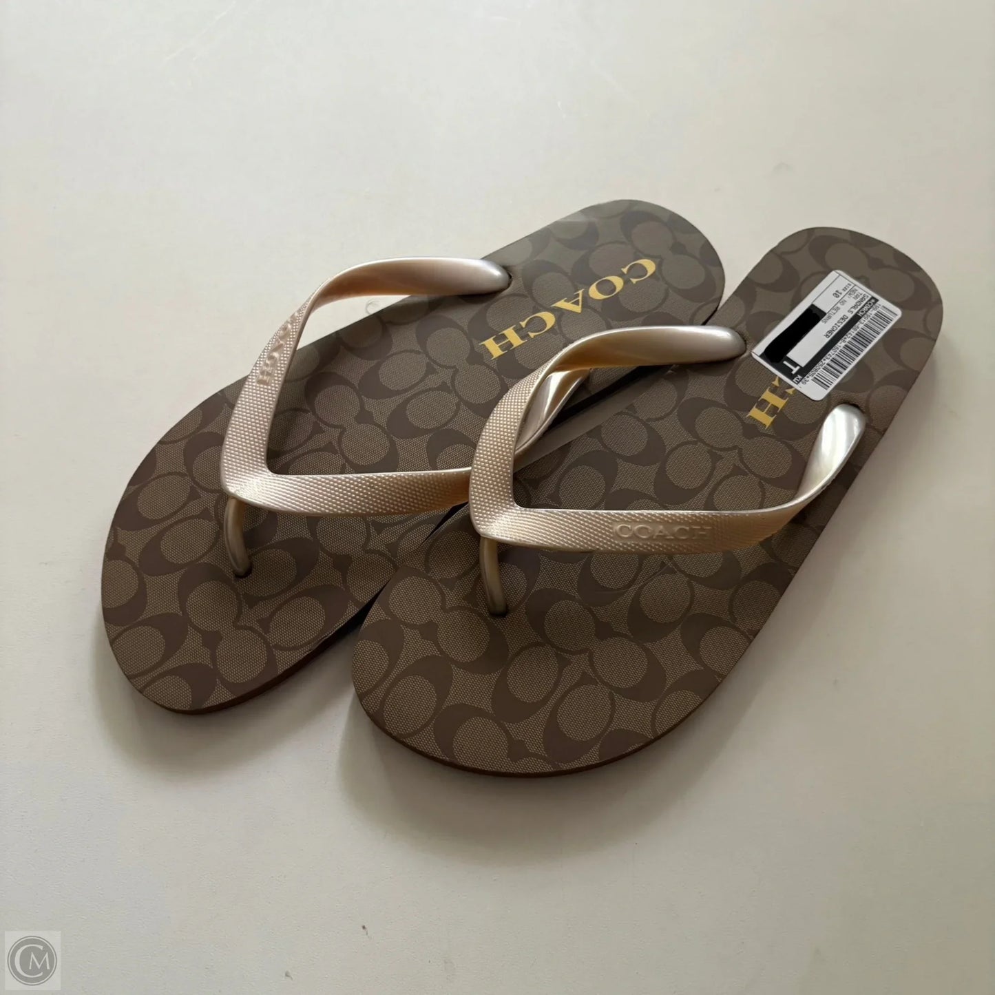 Sandals Designer By Coach In Tan, Size: 10