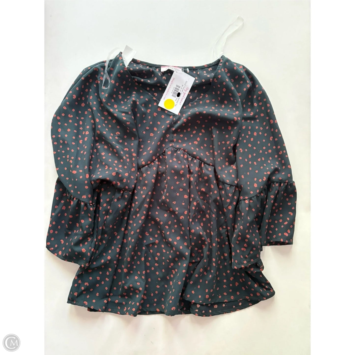 Blouse Long Sleeve By Andree By Unit In Green, Size: S