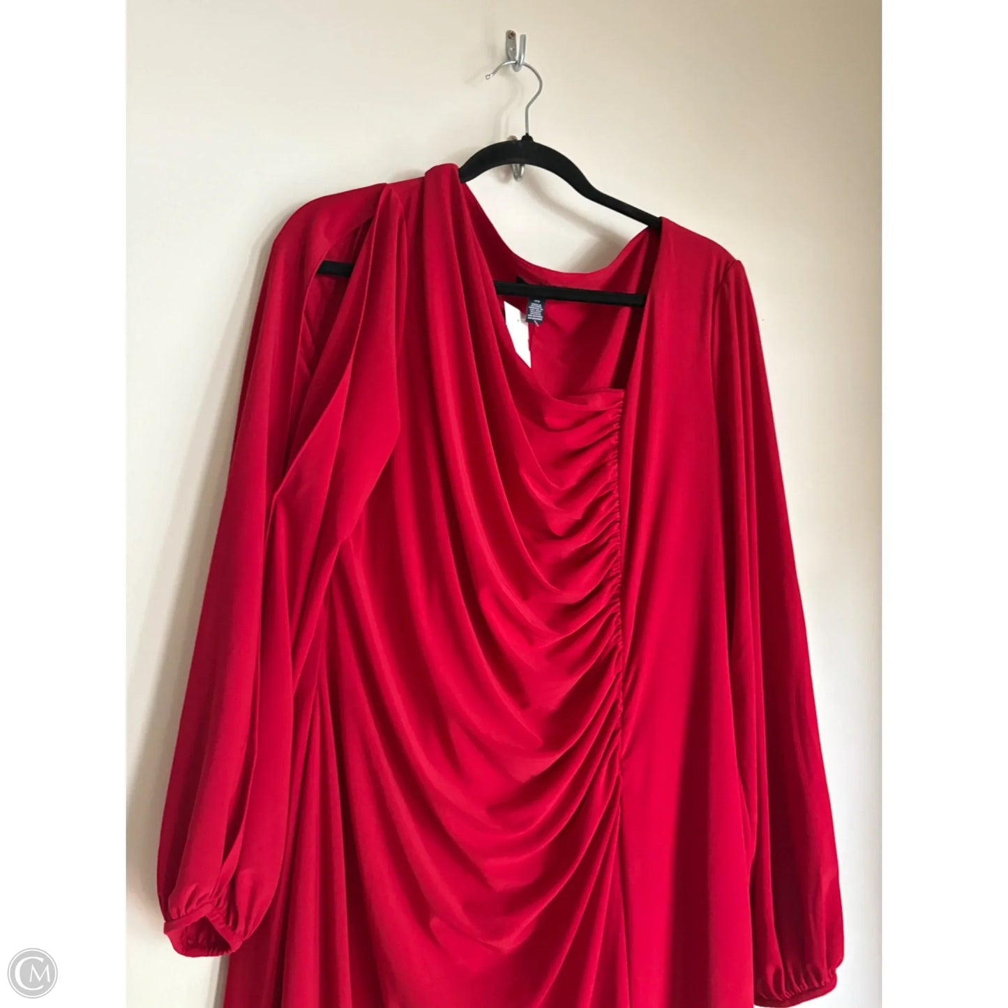 Dress Work By Chaps In Red, Size: 1x