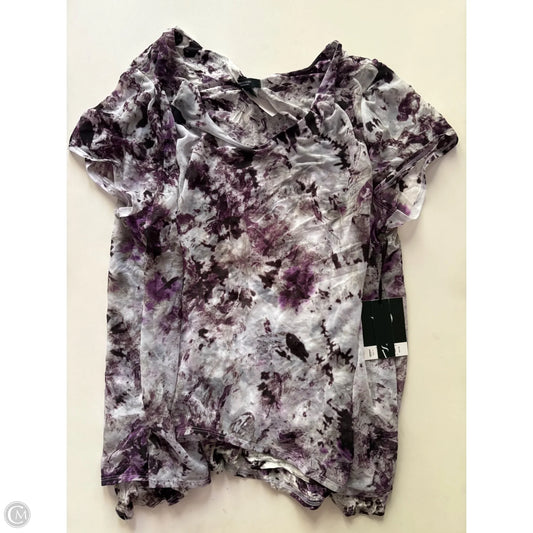 Blouse Short Sleeve By Simply Vera In Purple, Size: 1x