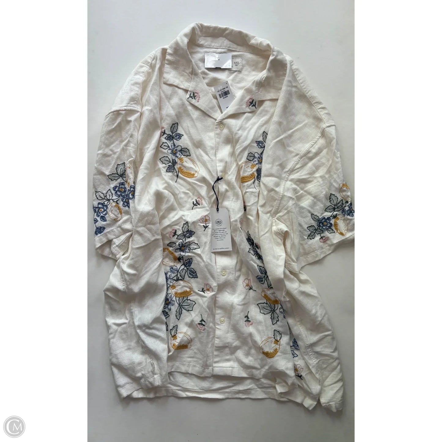 Top Short Sleeve By Abercrombie And Fitch In Cream, Size: 2x