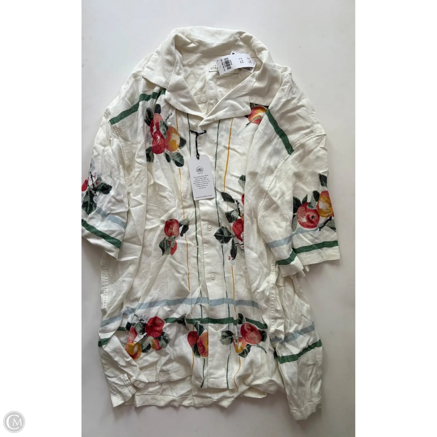 Top Short Sleeve By Abercrombie And Fitch In Cream, Size: 2x