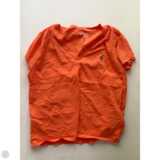 Top Short Sleeve By Polo Ralph Lauren In Orange, Size: Xl