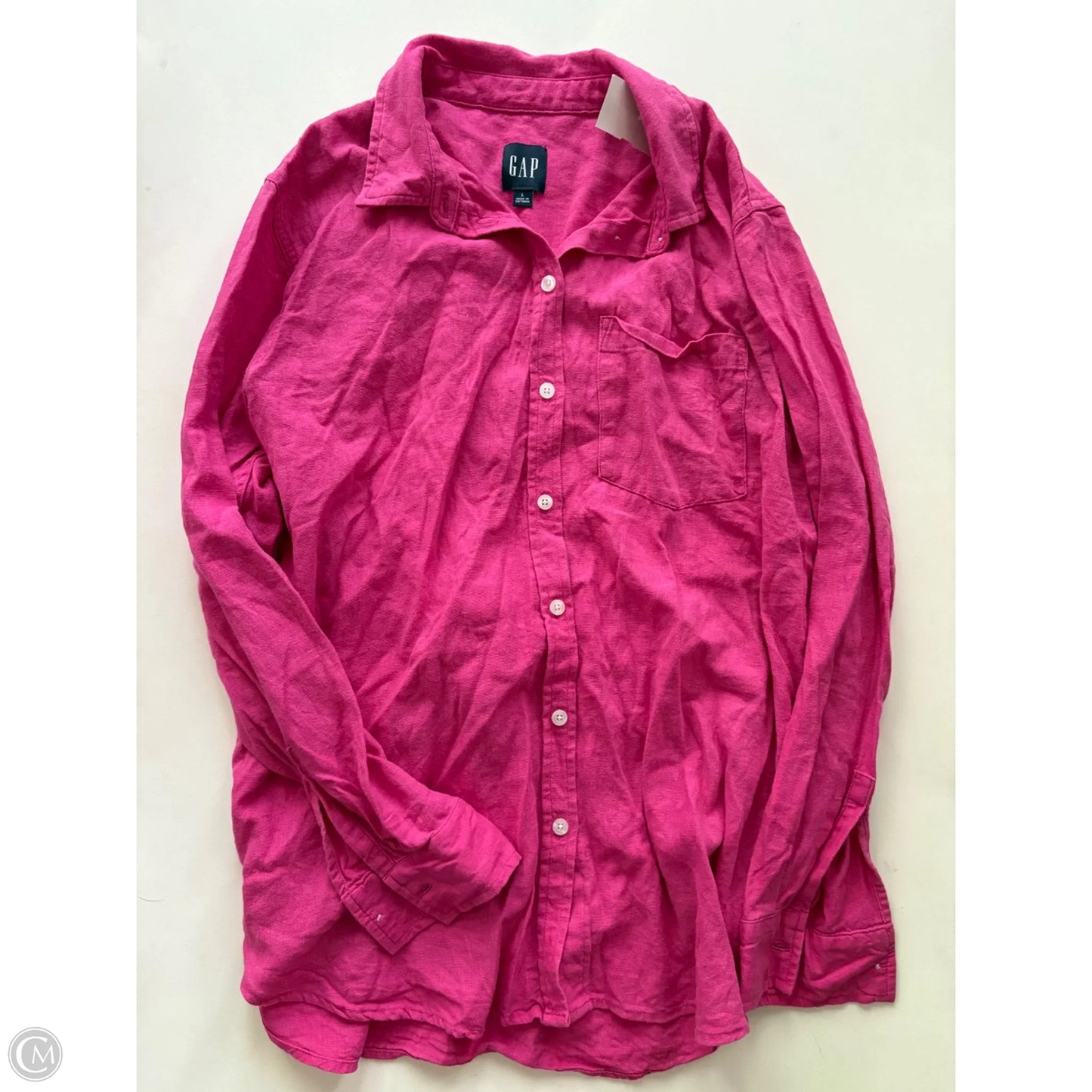 Top Long Sleeve By Gap In Pink, Size: L