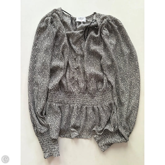 Blouse Long Sleeve By Sienna Sky In Animal Print, Size: M