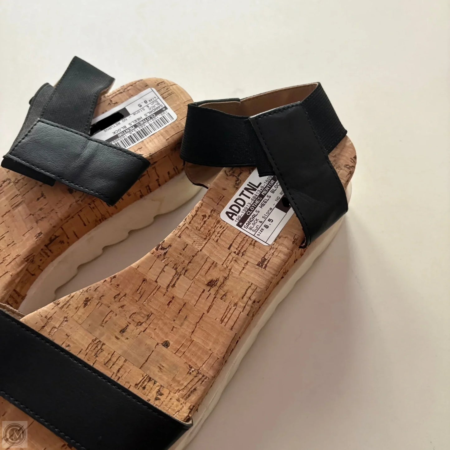 Sandals Heels Block By Sun & Stone In Black, Size: 8.5