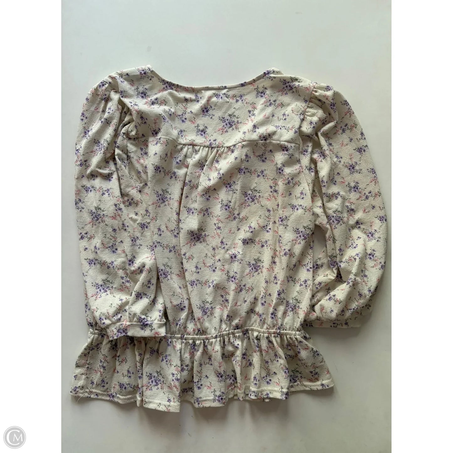 Blouse Short Sleeve By Como Blu In Orange, Size: M