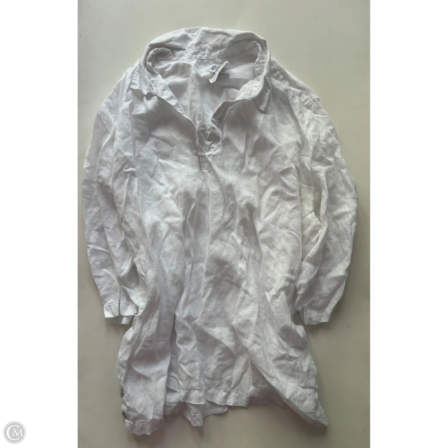 Top Long Sleeve By Sigrid Olsen In White, Size: 3x