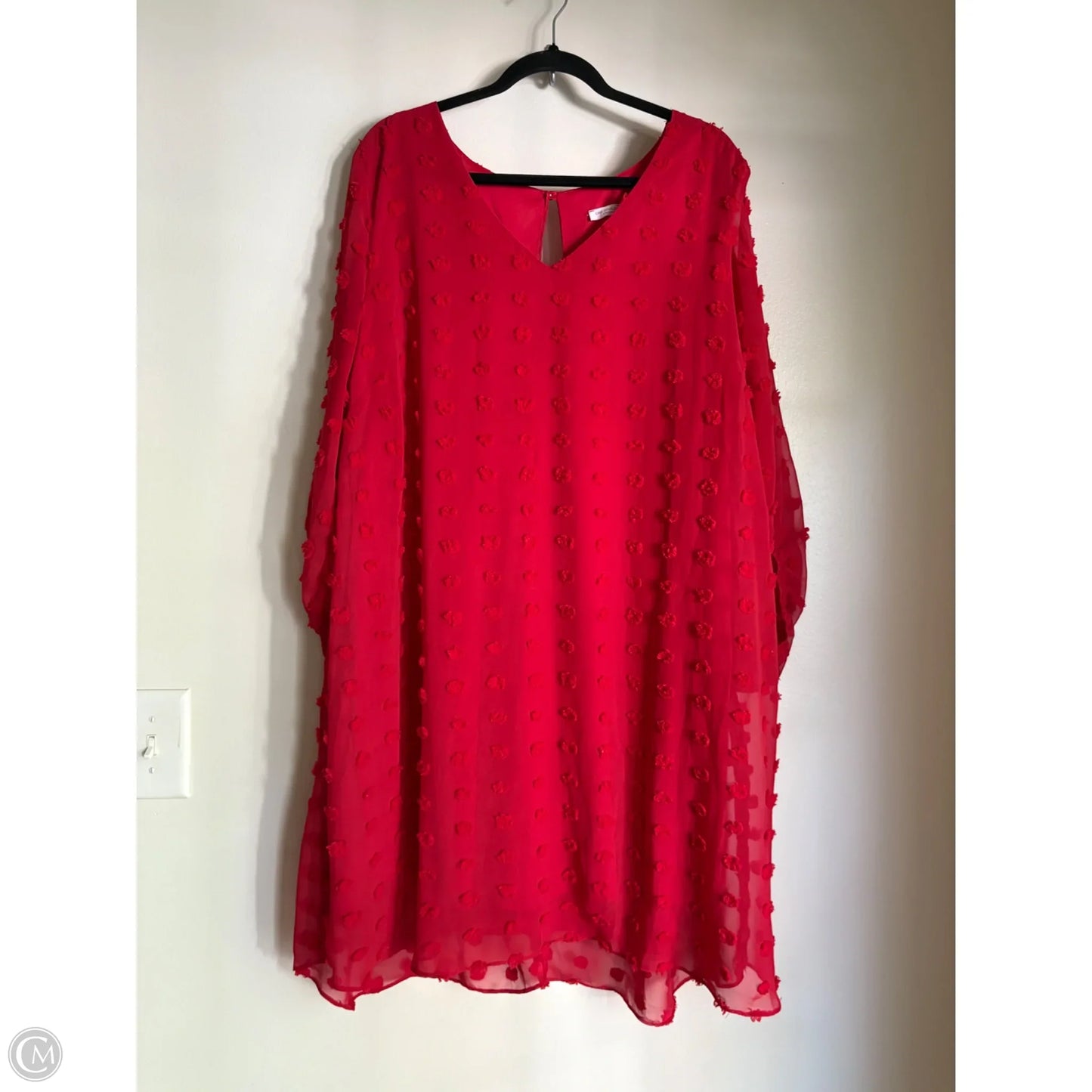 Dress Party Midi By Chicsoul In Red, Size: 3x