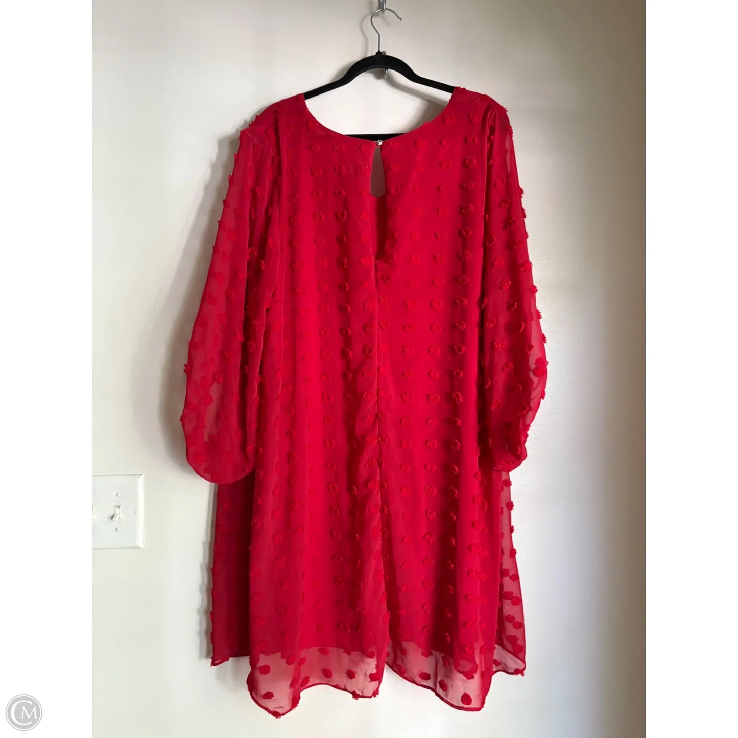 Dress Party Midi By Chicsoul In Red, Size: 3x