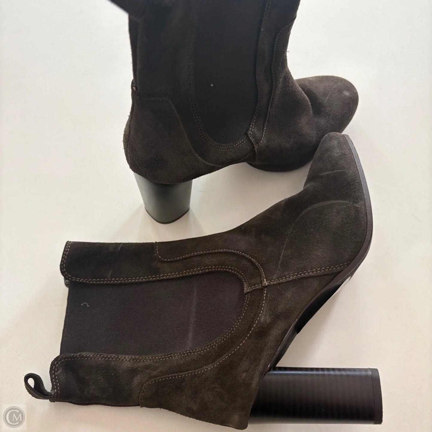 Boots Ankle Heels By Cmc In Brown, Size: 9.5