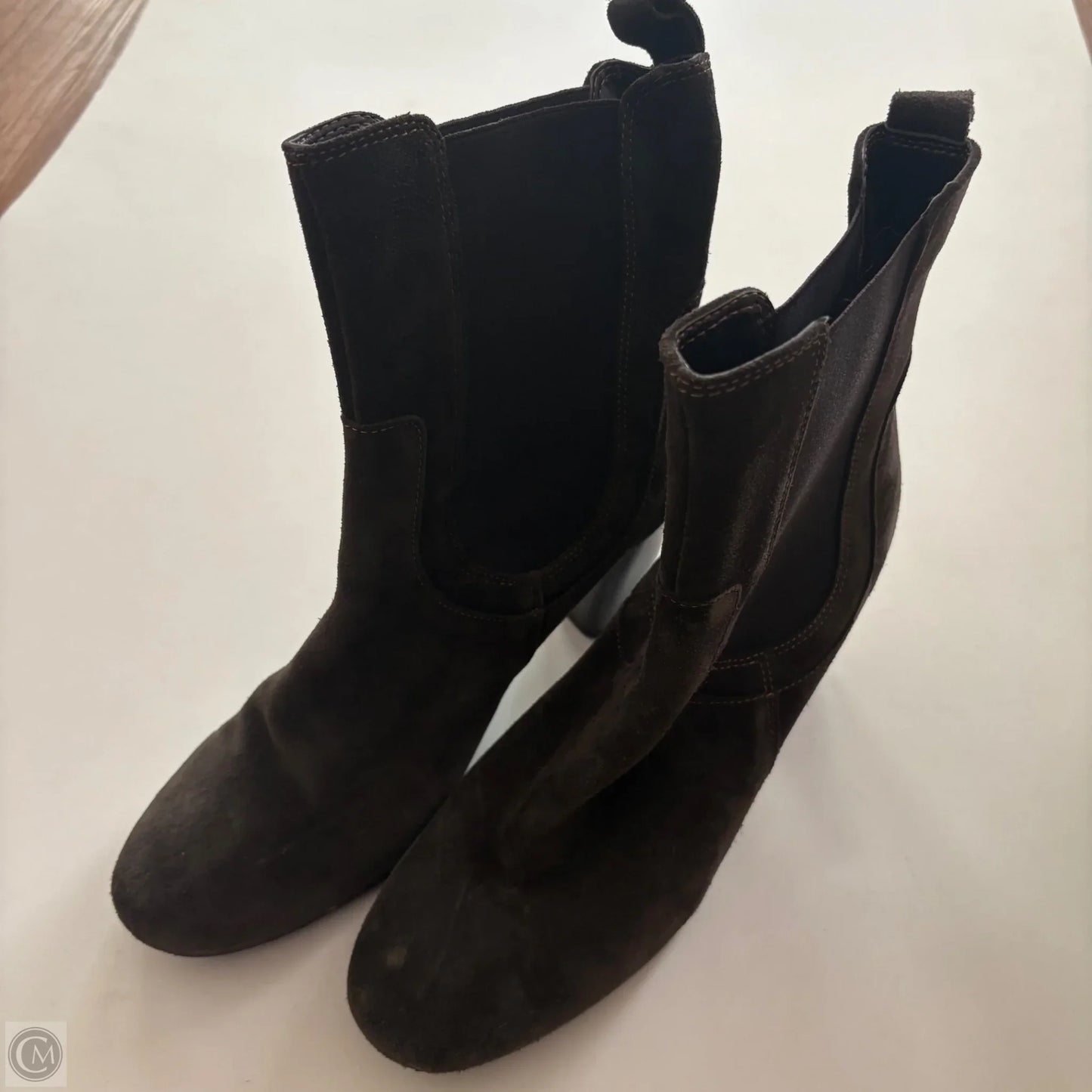 Boots Ankle Heels By Cmc In Brown, Size: 9.5