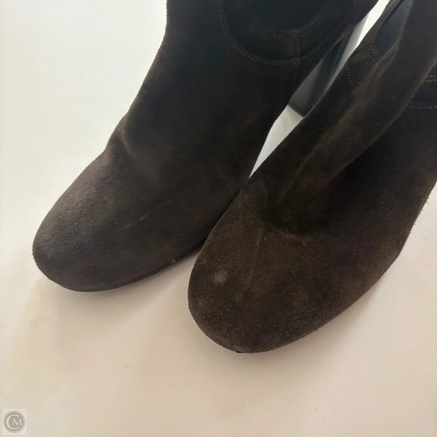 Boots Ankle Heels By Cmc In Brown, Size: 9.5