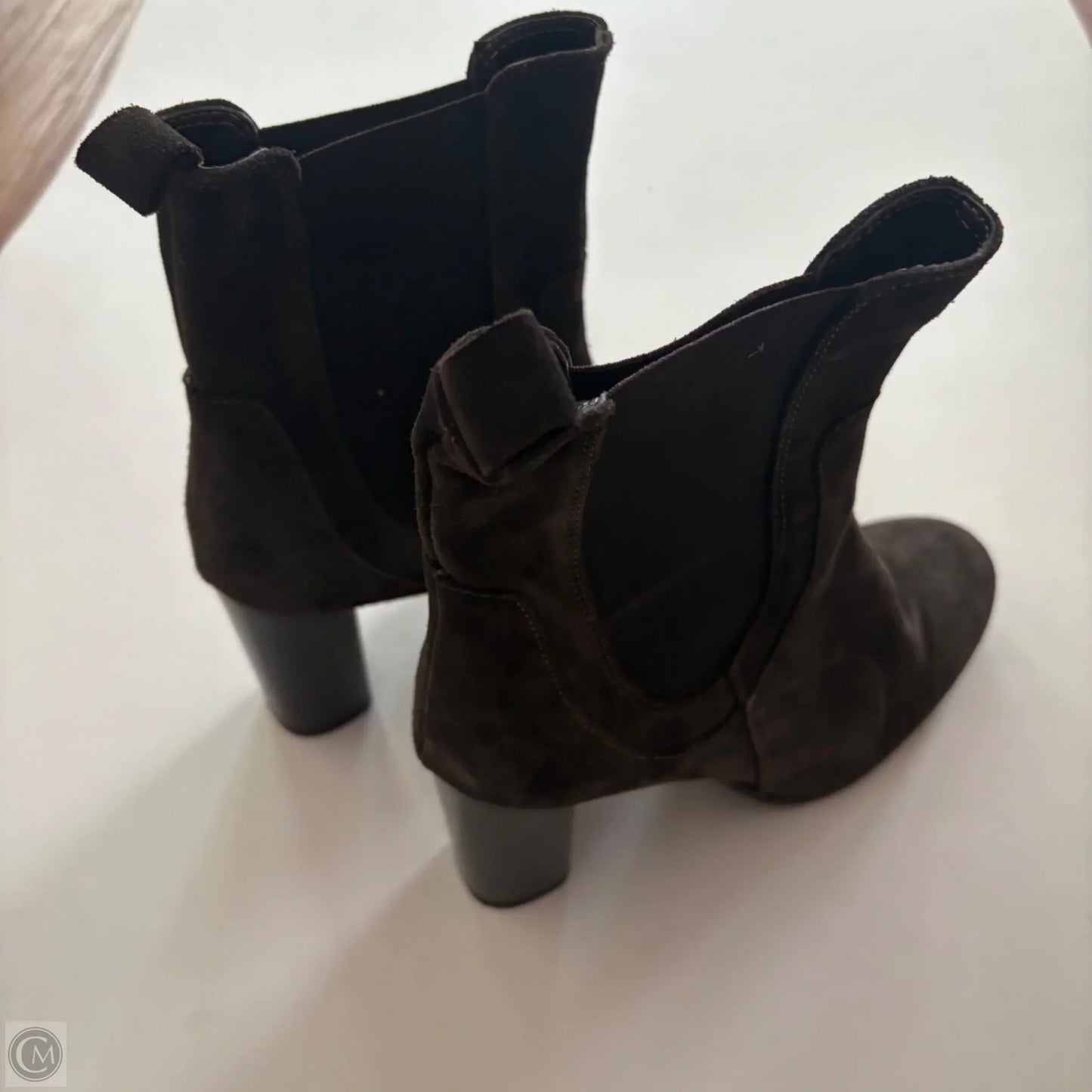 Boots Ankle Heels By Cmc In Brown, Size: 9.5