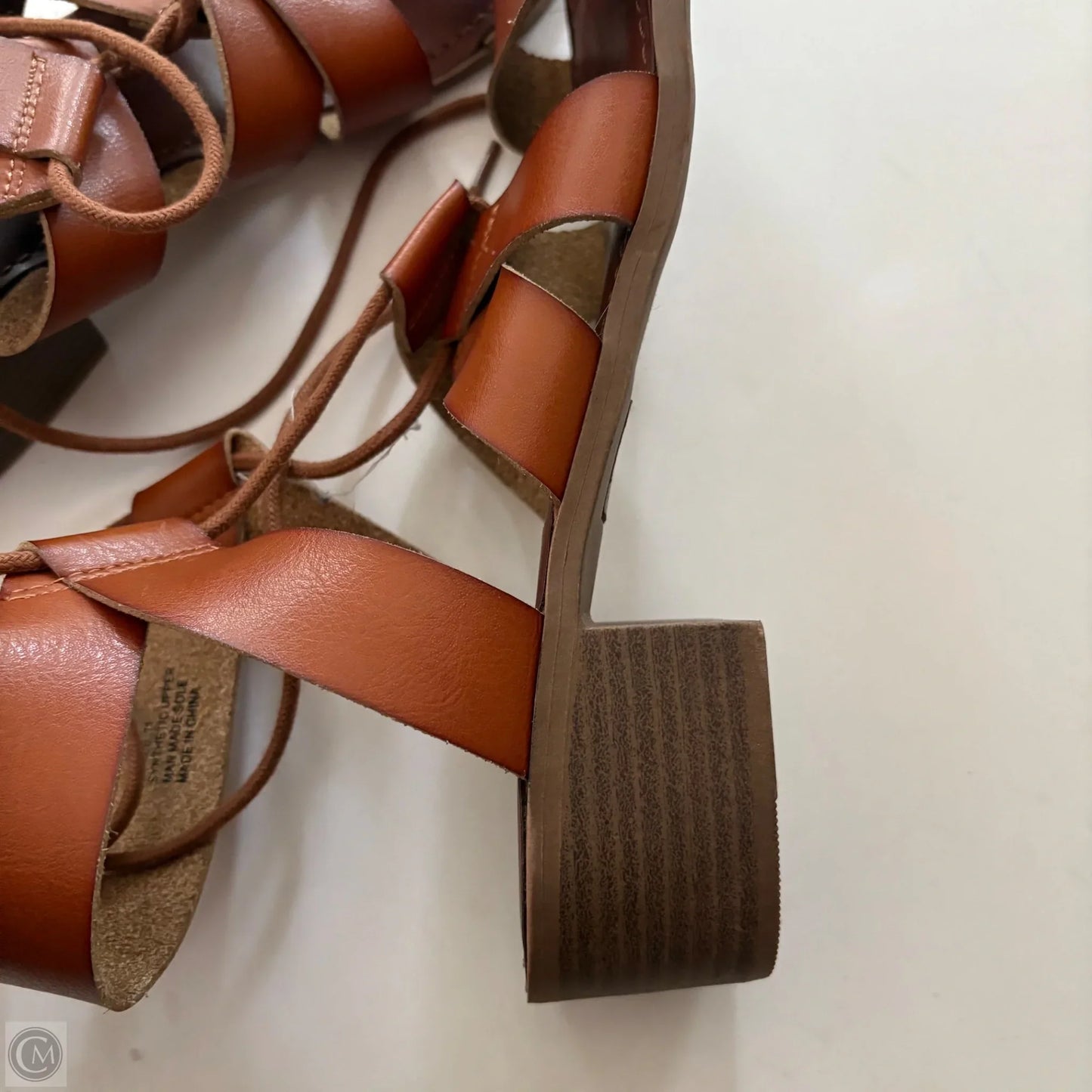 Sandals Heels Block By Rock And Candy In Brown, Size: 11