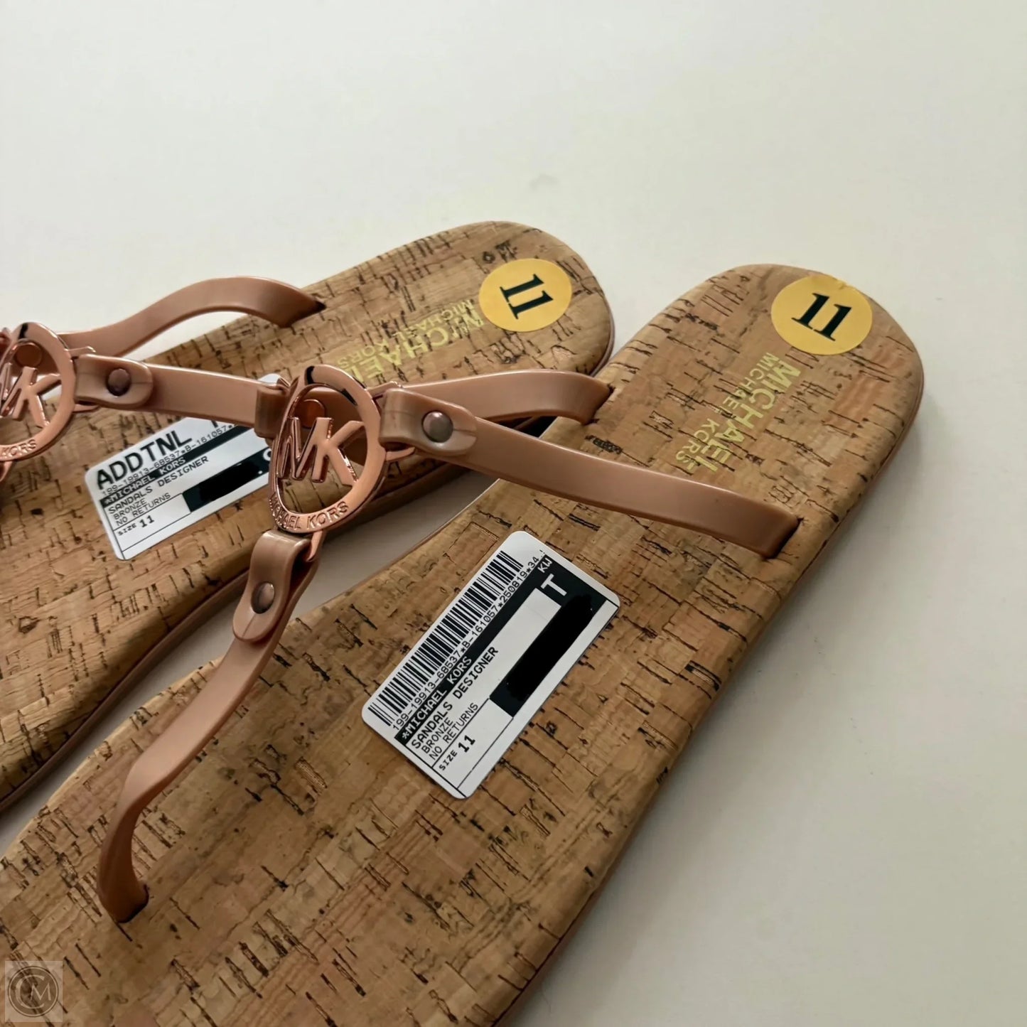 Sandals Designer By Michael Kors In Bronze, Size: 11