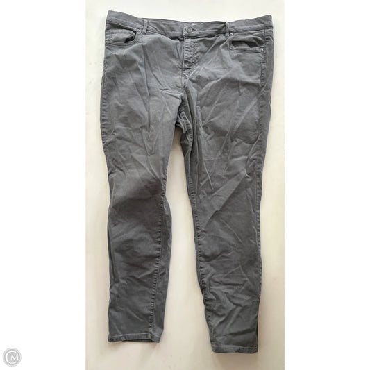 Jeans Straight By Loft In Grey, Size: 18