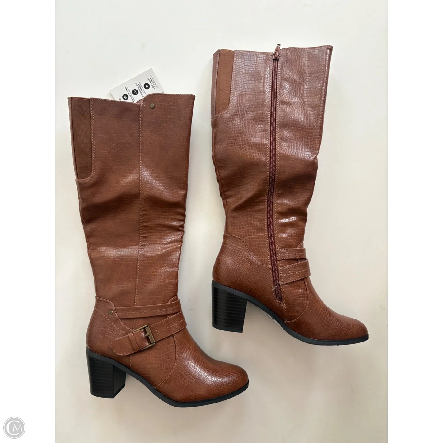 Boots Knee Heels By Kim Rogers In Brown, Size: 7