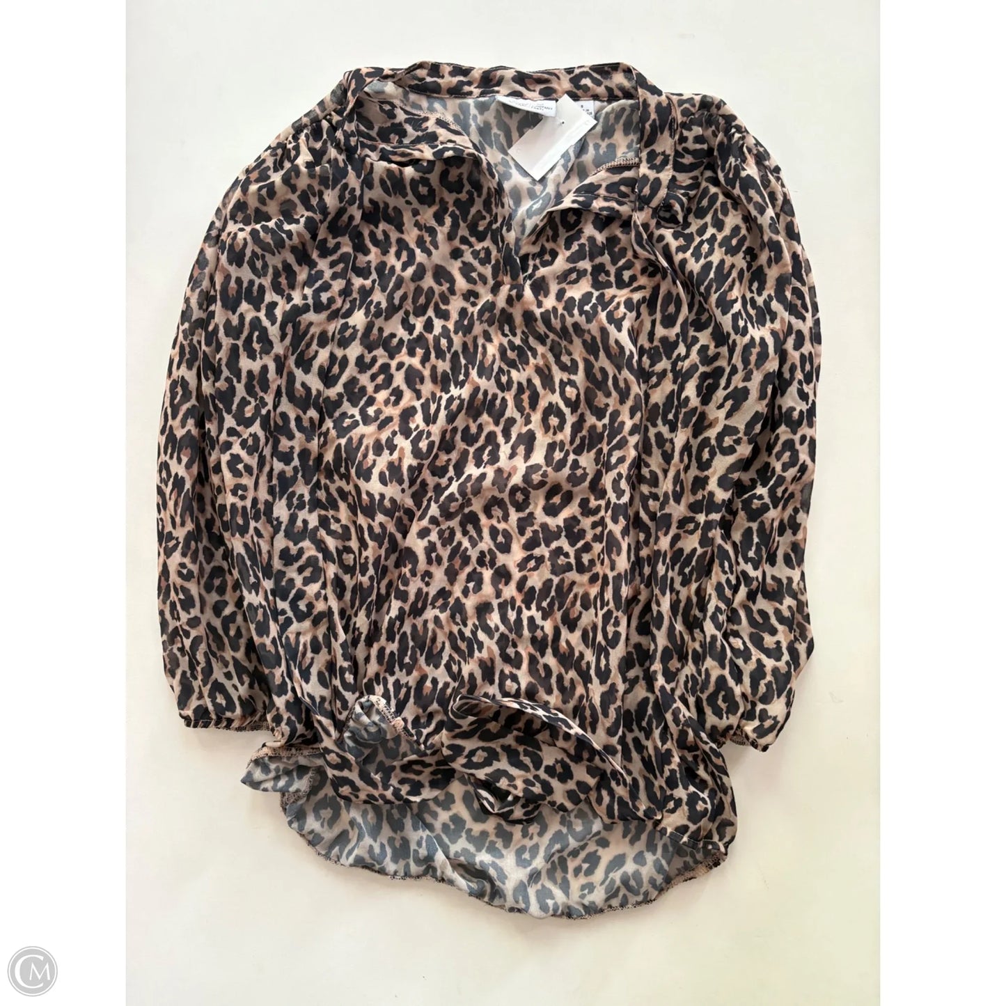 Blouse Long Sleeve By Sweet Pea In Animal Print, Size: S