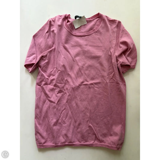Sweater Short Sleeve By Ann Taylor In Pink, Size: M