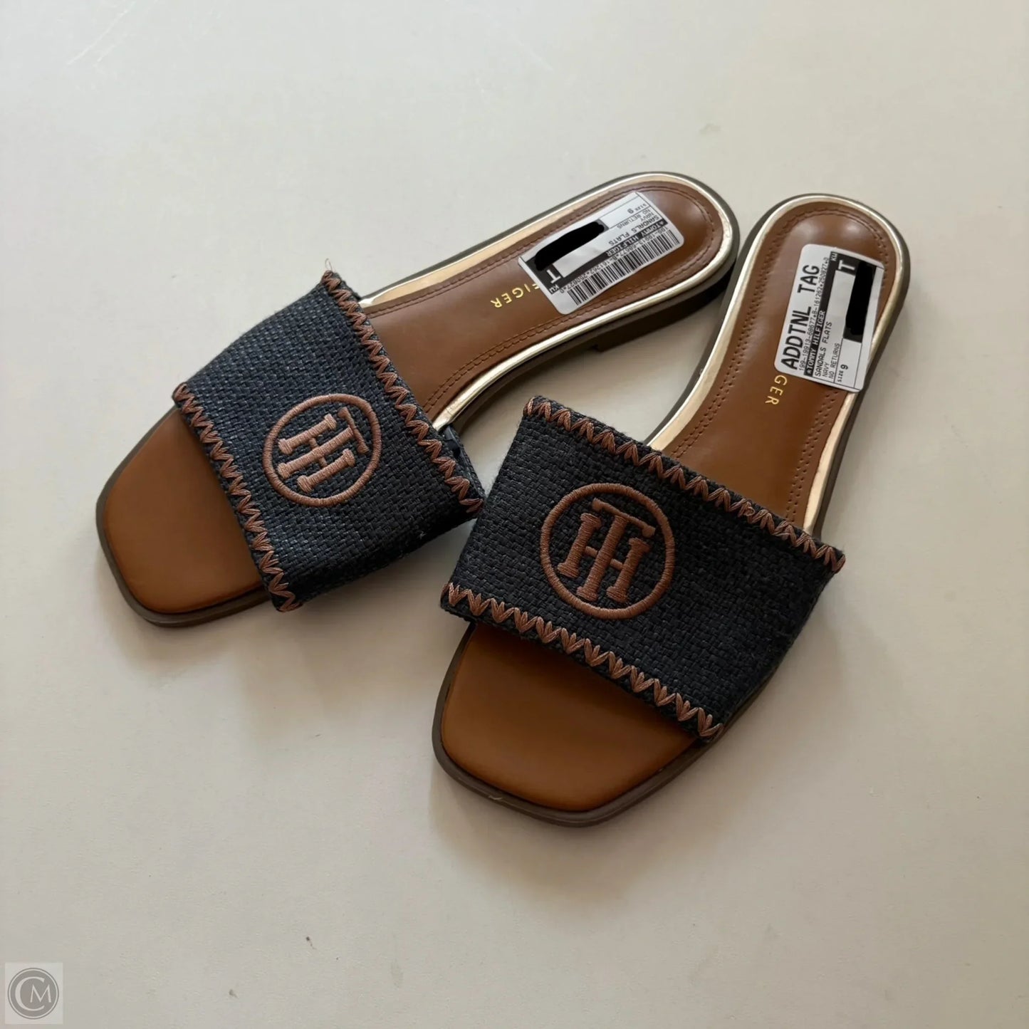 Sandals Flats By Tommy Hilfiger In Navy, Size: 9