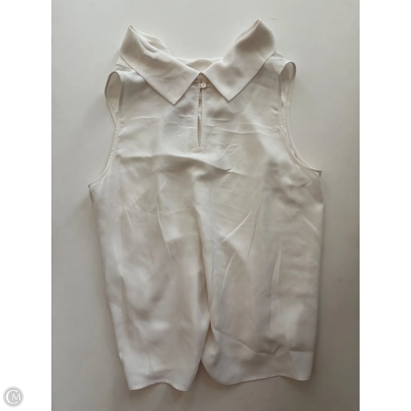 Blouse Sleeveless By Ann Taylor In Cream, Size: M