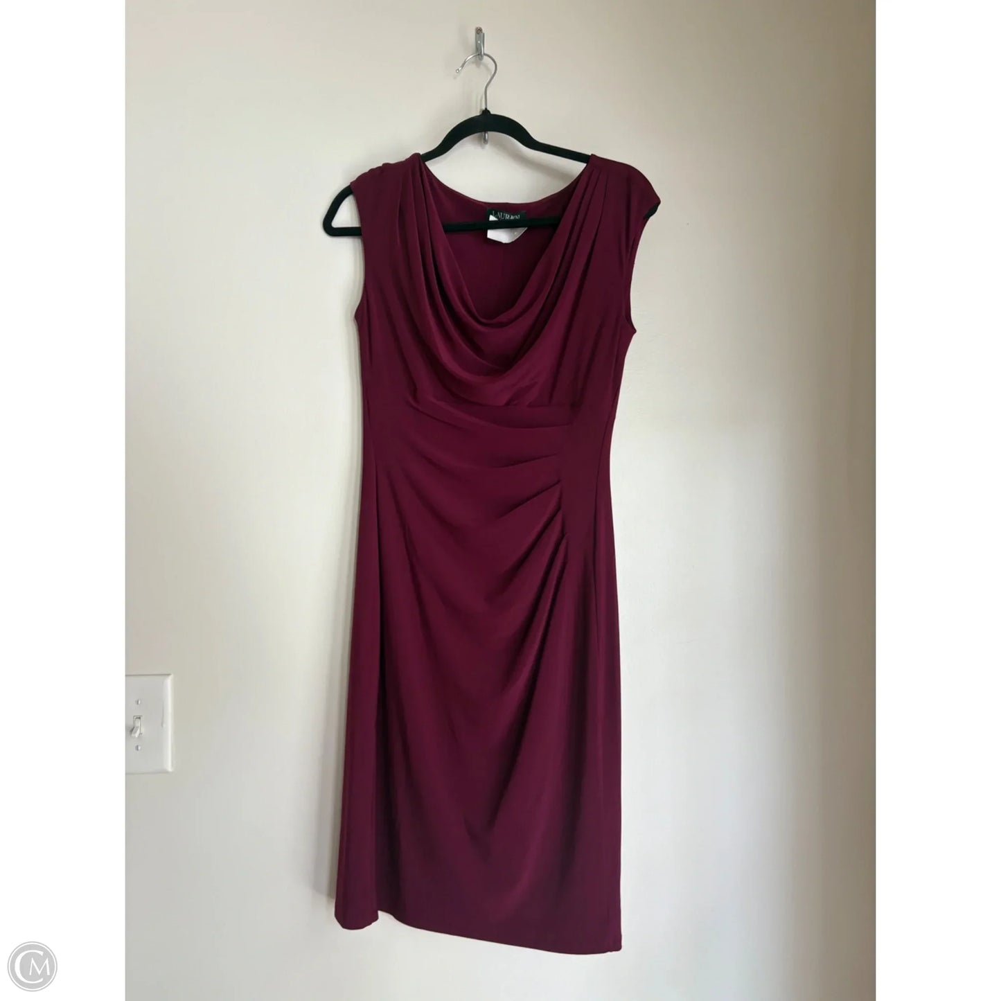 Dress Work By Ralph Lauren In Maroon, Size: S