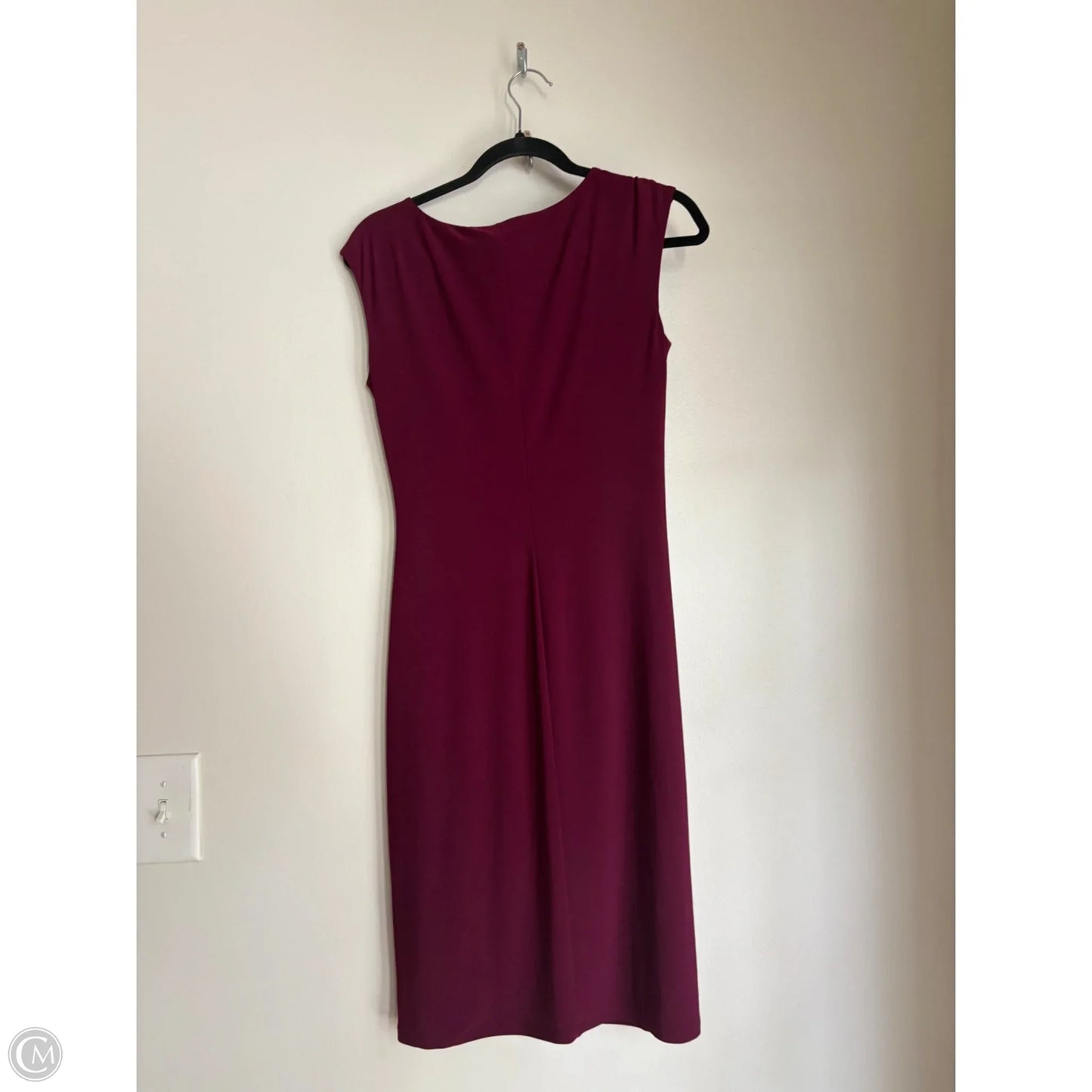 Dress Work By Ralph Lauren In Maroon, Size: S