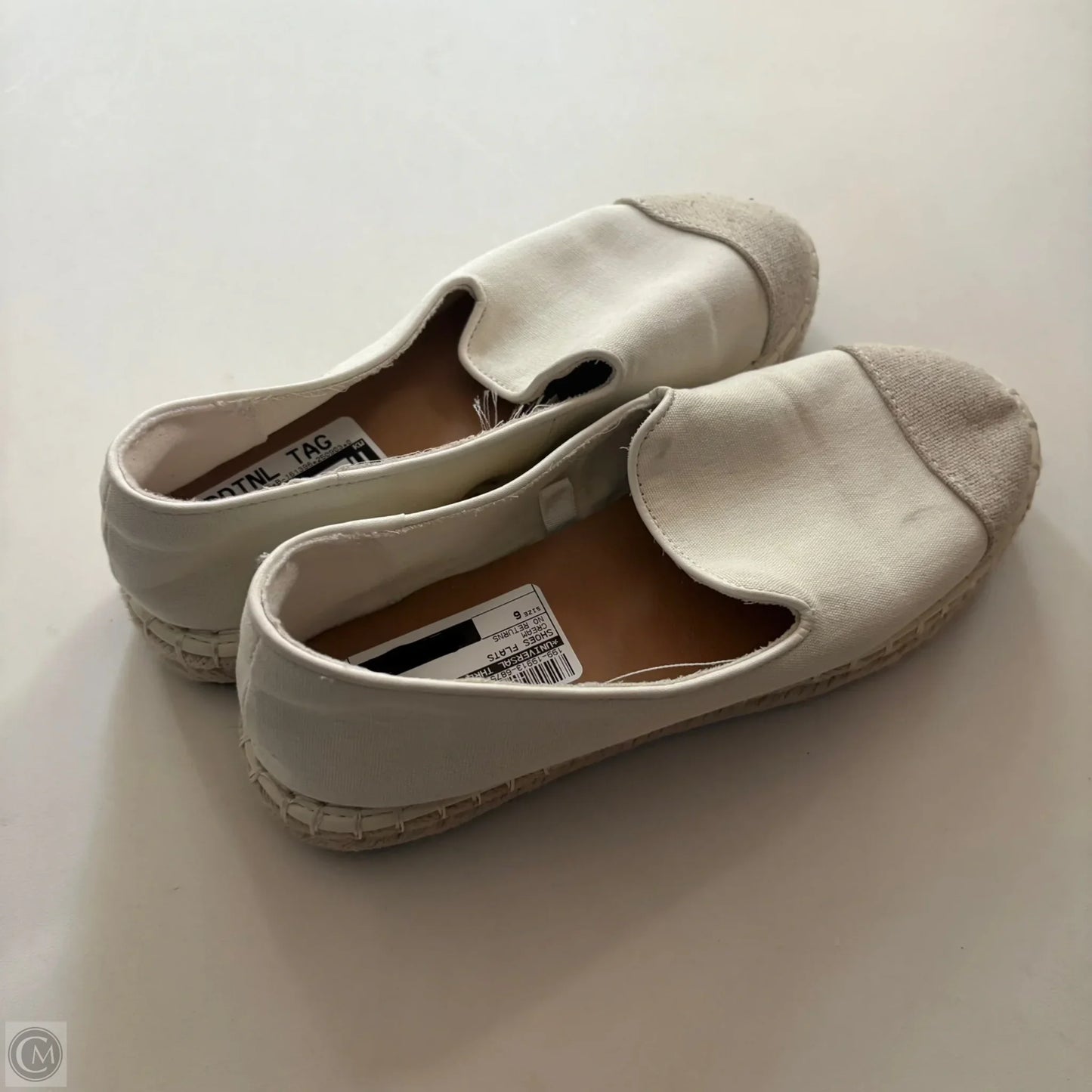Shoes Flats By Universal Thread In Cream, Size: 6