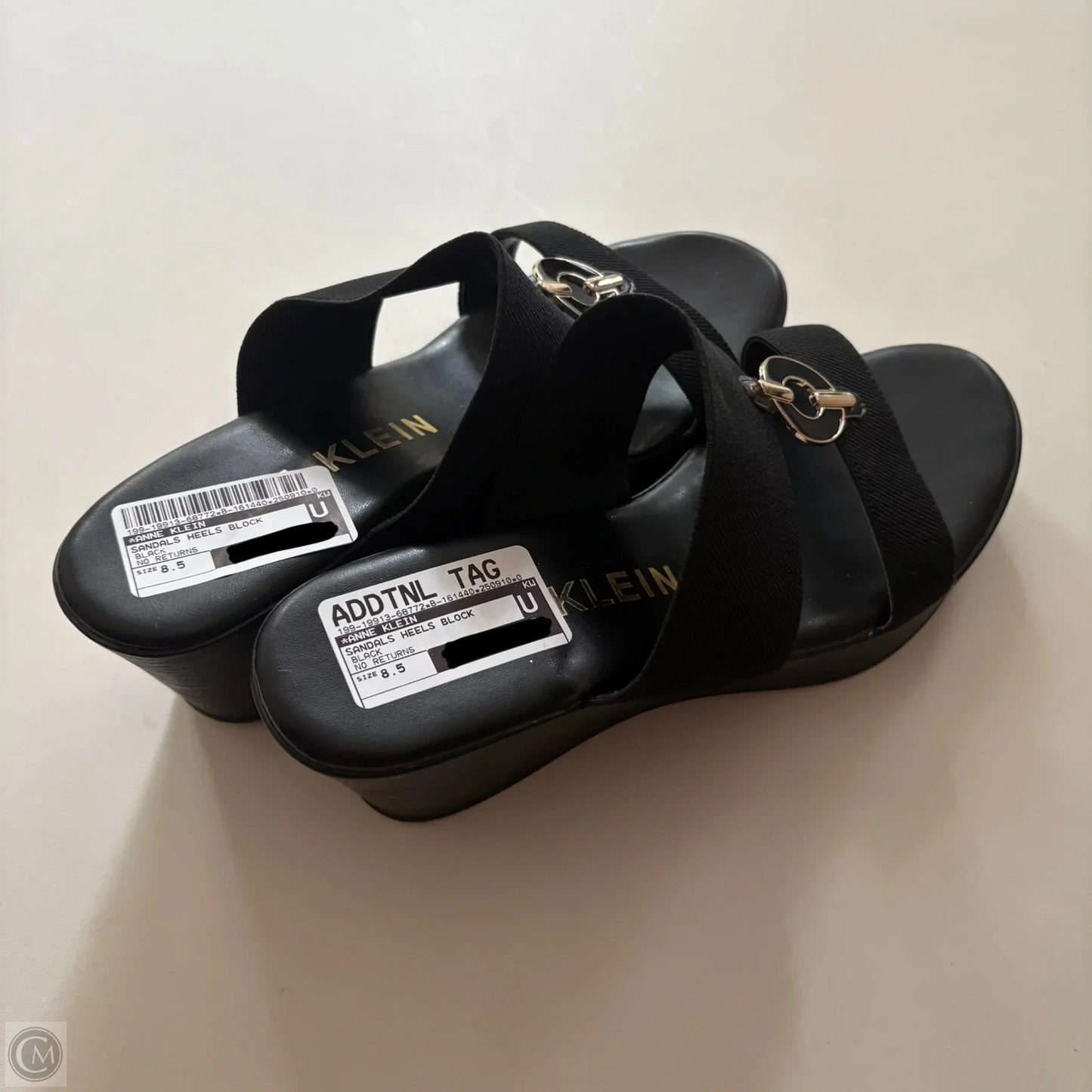 Sandals Heels Block By Anne Klein In Black, Size: 8.5