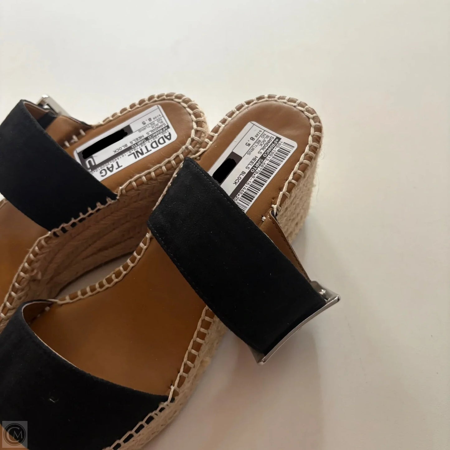 Sandals Heels Block By Franco Sarto In Black, Size: 8.5