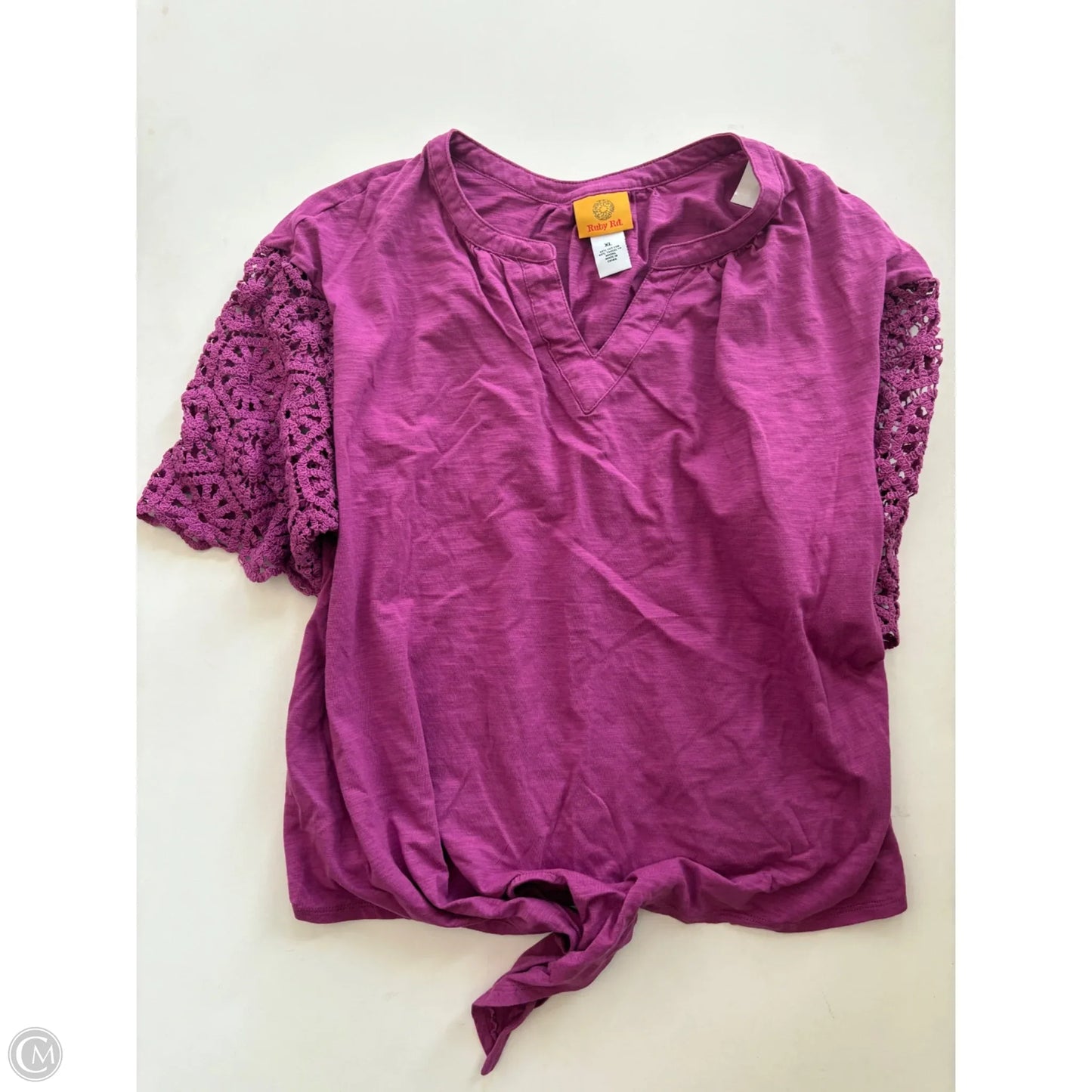 Top Short Sleeve By Ruby Rd In Pink, Size: Xl