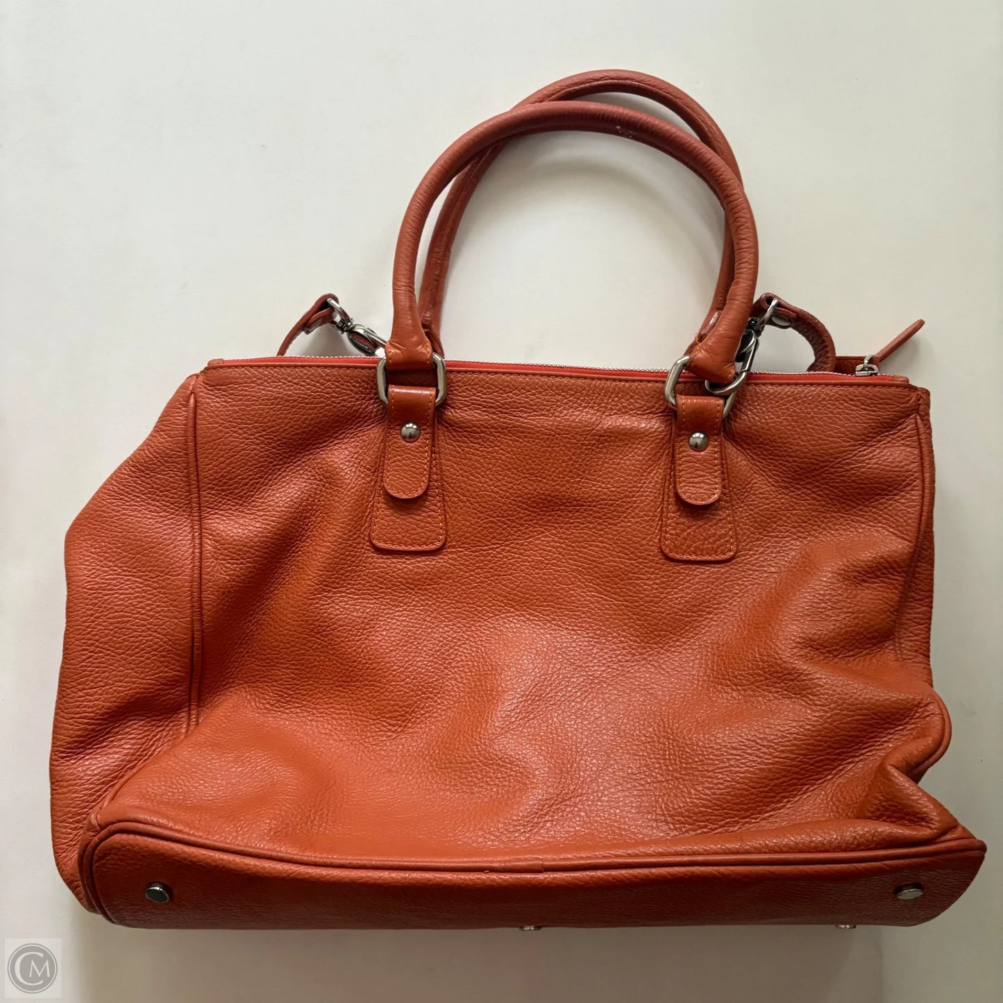 Handbag Leather By Claudia Firenze, Size: Large