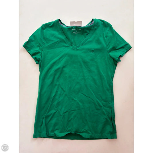 Top Short Sleeve By Nautica In Green, Size: S