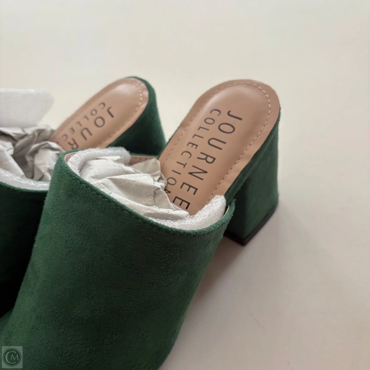 Shoes Heels Block By Journee In Green, Size: 6