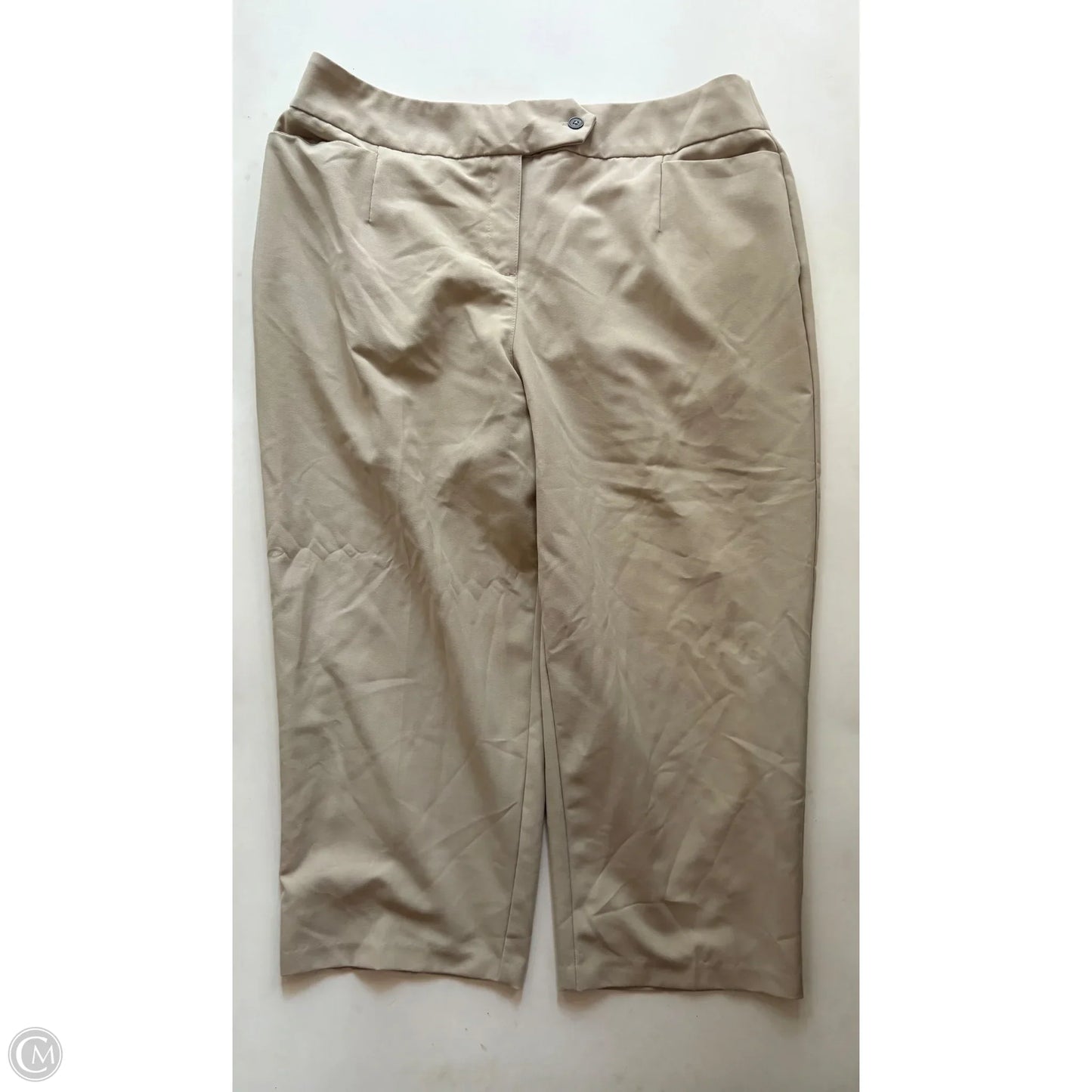 Pants Cropped By Cato In Tan, Size: 16