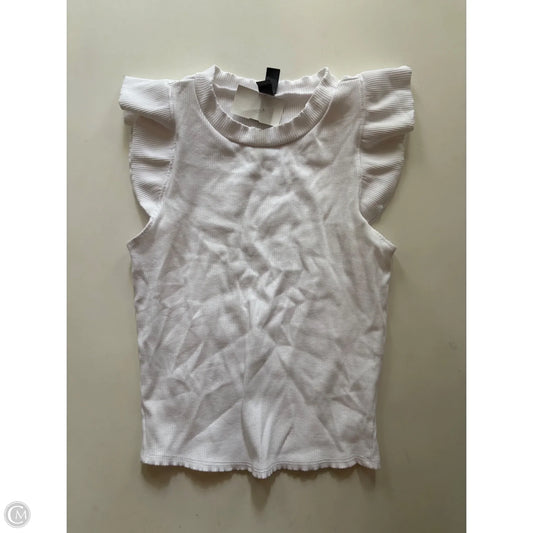Top Sleeveless By Alya In White, Size: M